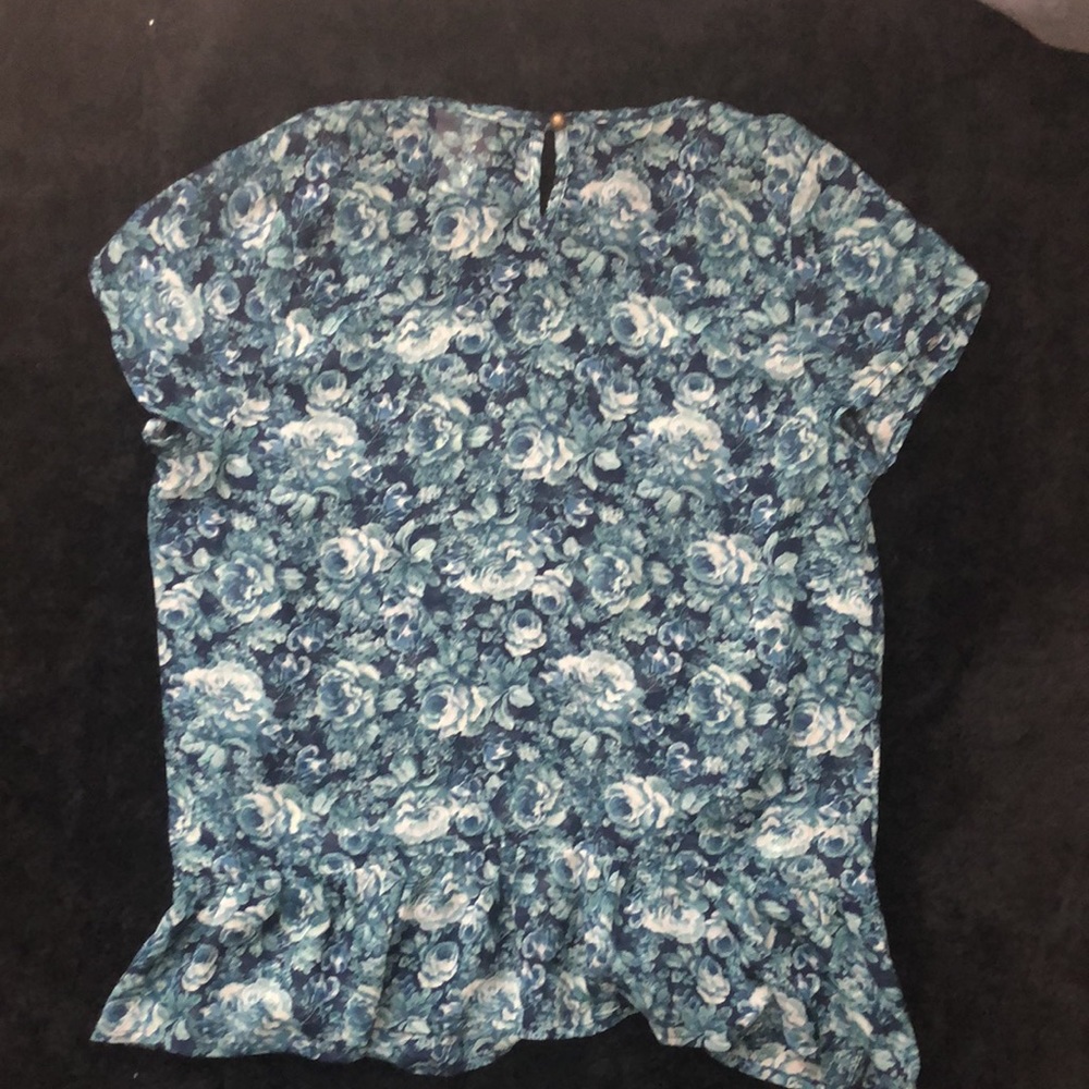 Belle du jour‎ Blue Flower Blouse - Picture 3 of 3